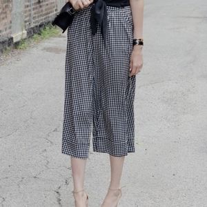 Zara Trafaluc Gingham Culottes Size S